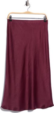 NORDSTROM RACK Textured Satin Midi Skirt