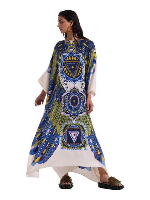 Square Kaftan Chakra Placée Multicolor