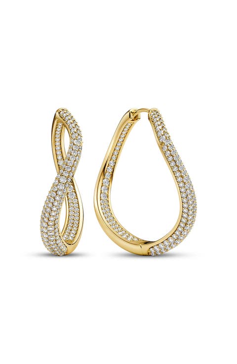 Infinito Grande Cubic Zirconia Earrings