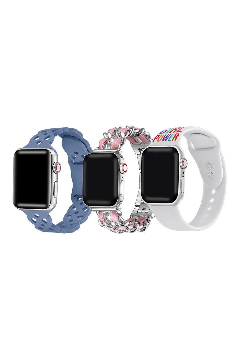 Girl Power Assorted 3-Pack Apple Watch® Watchbands, Main, color, ASSORTED
