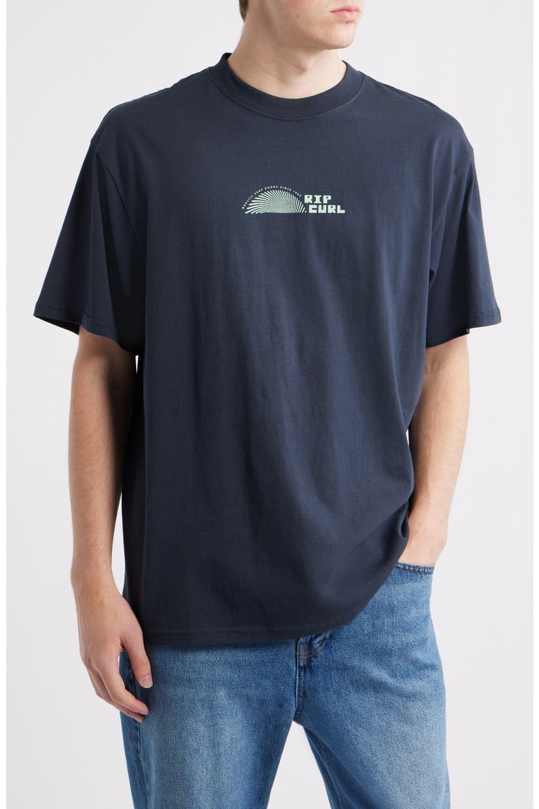 Thumb Print Cotton Jersey Graphic T-Shirt, Main, color, DARK NAVY