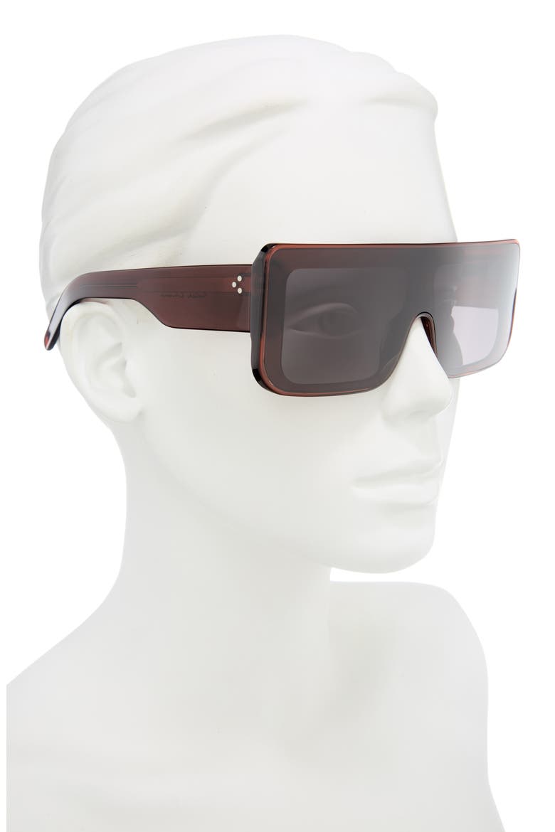 Documenta Shield Sunglasses, Alternate, color, BLOOD TEMPLE/ BLACK LENS