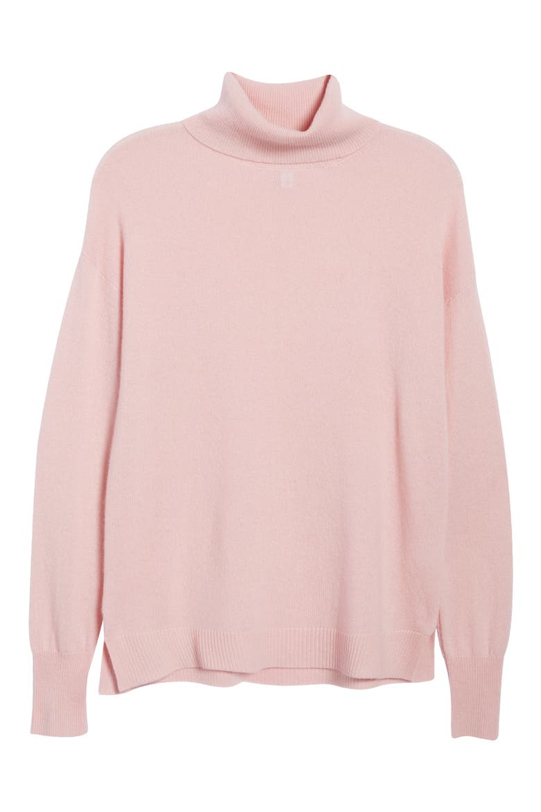 Cashmere Turtleneck Sweater, Alternate, color, PINK TULIP