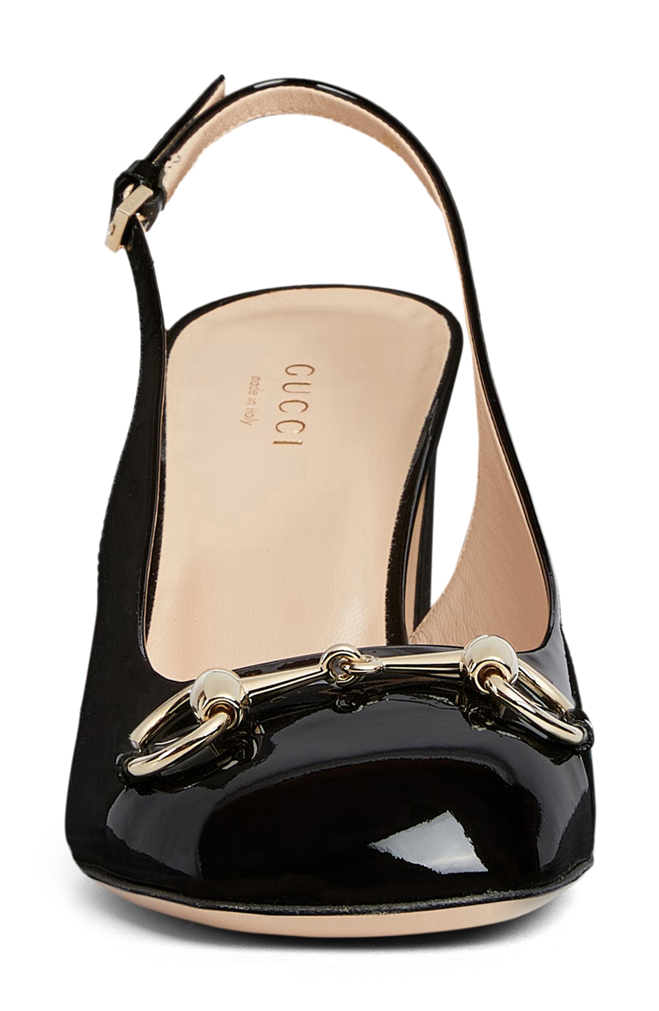 Gucci Lady Horsebit Slingback Pump, Alternate, color, 