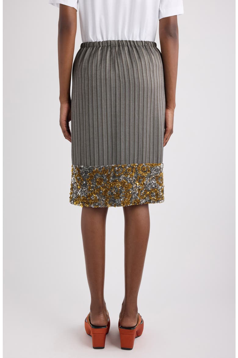 Scotts Pinstripe Sequin Skirt, Alternate, color, GREY
