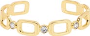 ATHRA LUXE Modern Muse CZ Square Link Cuff Bracelet