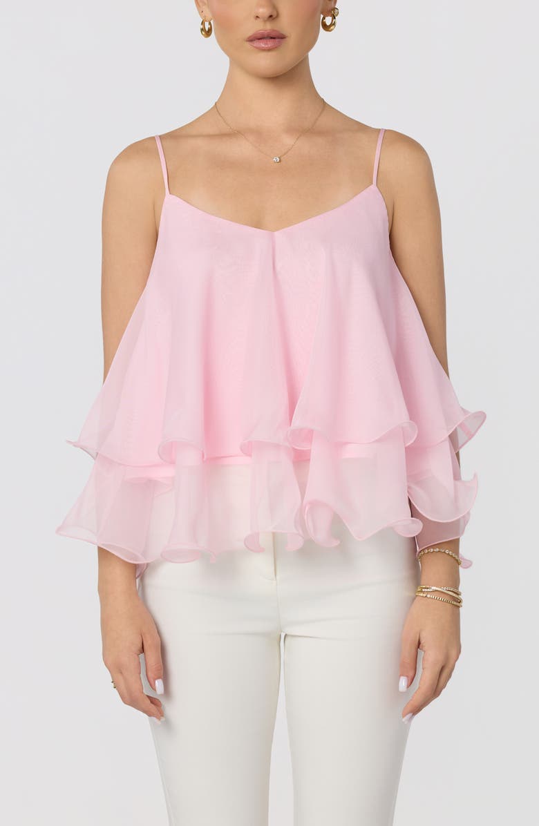 ASTR the Label Kira Tiered Babydoll Top, Alternate, color, Pink