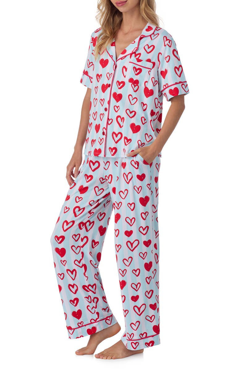 Room Service Pjs Print Pajamas, Alternate, color, Blue