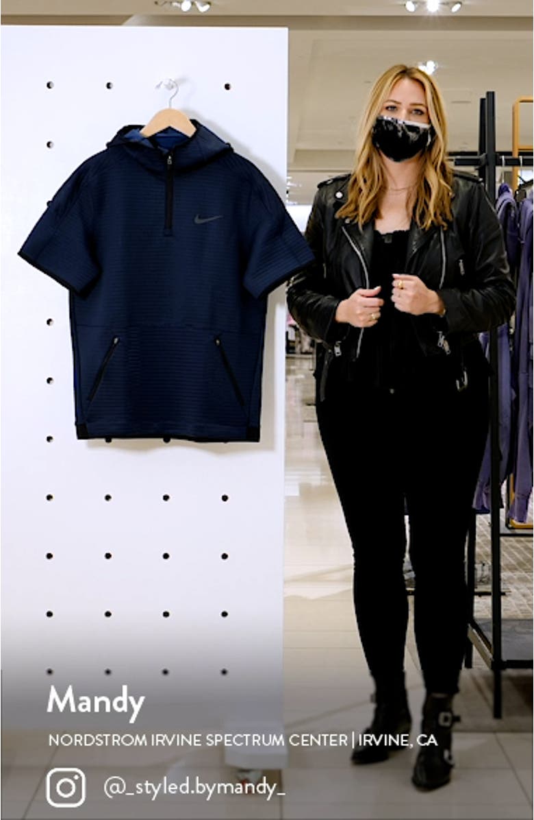 Pro Hooded Half Zip Spacer Knit Shirt, sales video thumbnail