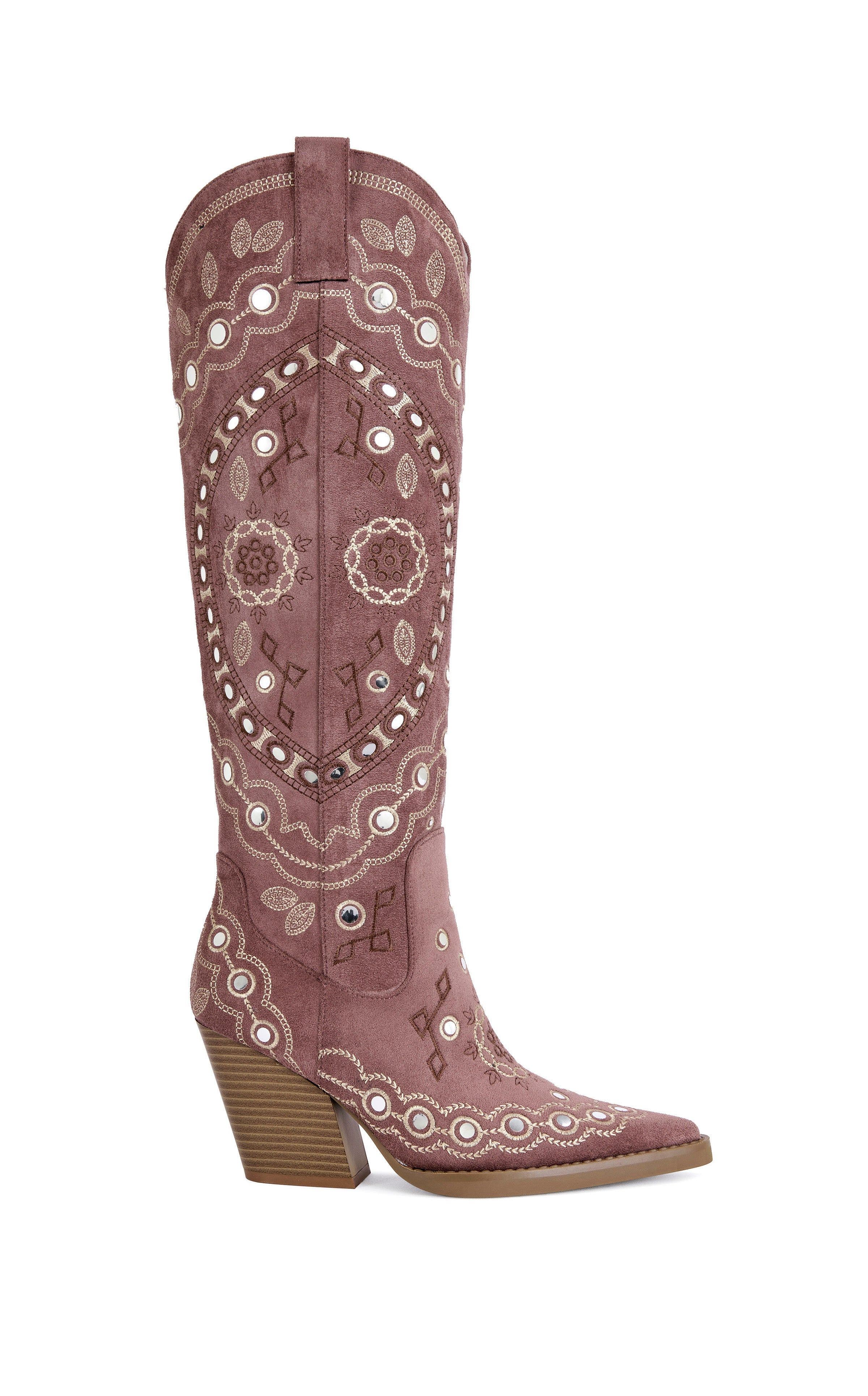 AZALEA WANG Aamina Block Boot, Main, color, Pink