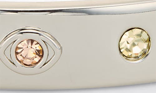 Kurt Geiger London Evil Eye Hinged Bracelet In Burgundy