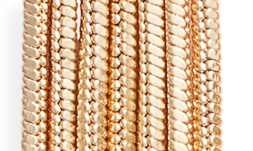 Nordstrom Chain Fringe Faux Pearl Drop Earrings In Gold