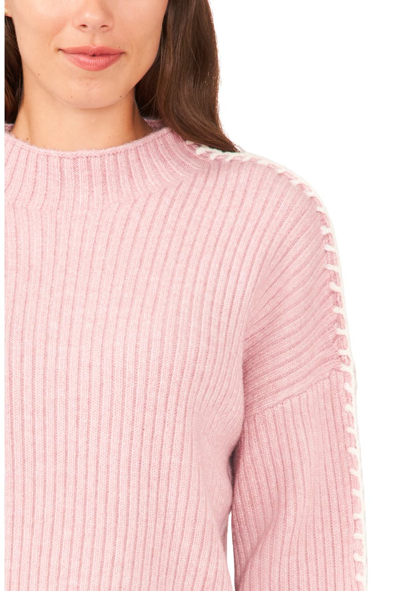 Contrast Stitch Sweater, Alternate, color, ZEPHYR PINK