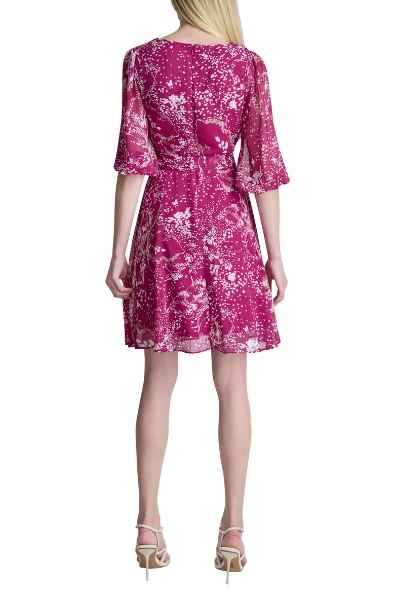 Faux Wrap Chiffon Dress, Alternate, color, AFRICAN VIOLET