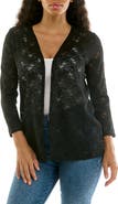 Nina Leonard Lace Three-Quarter Sleeve Bolero