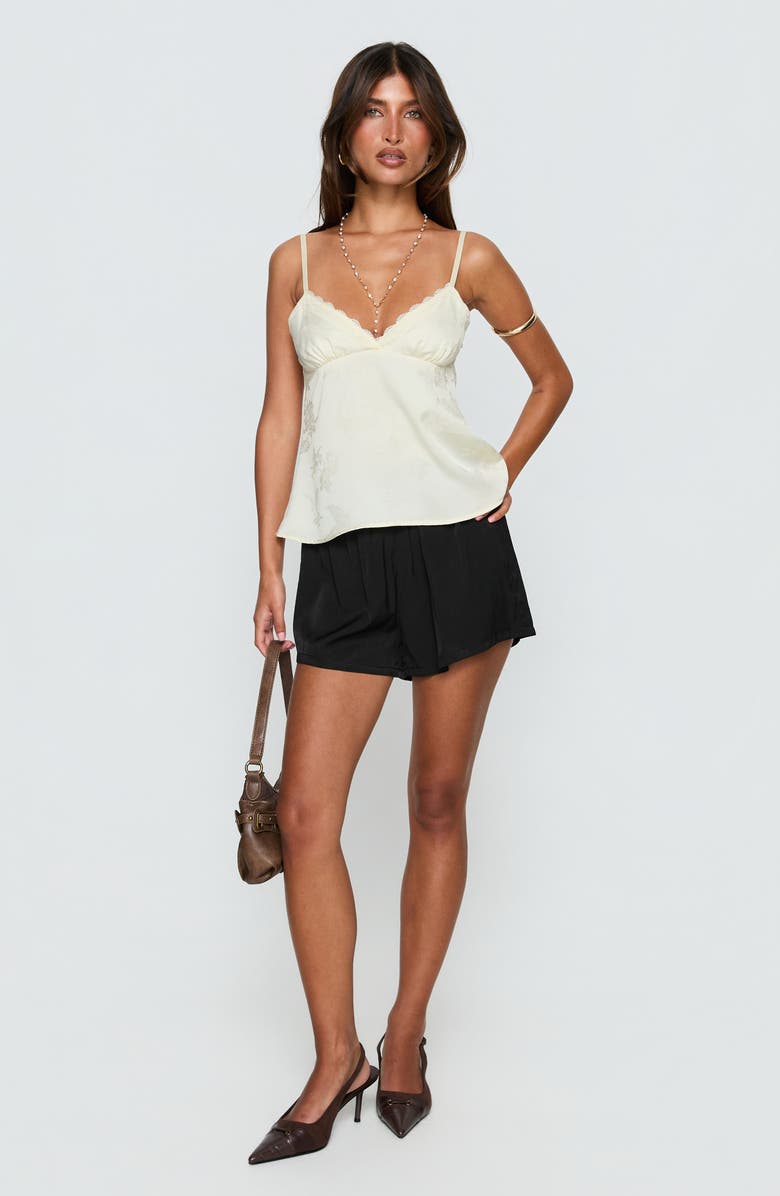 Princess Polly Had Me At Hello Floral Lace Trim Camisole, Alternate, color, Cream