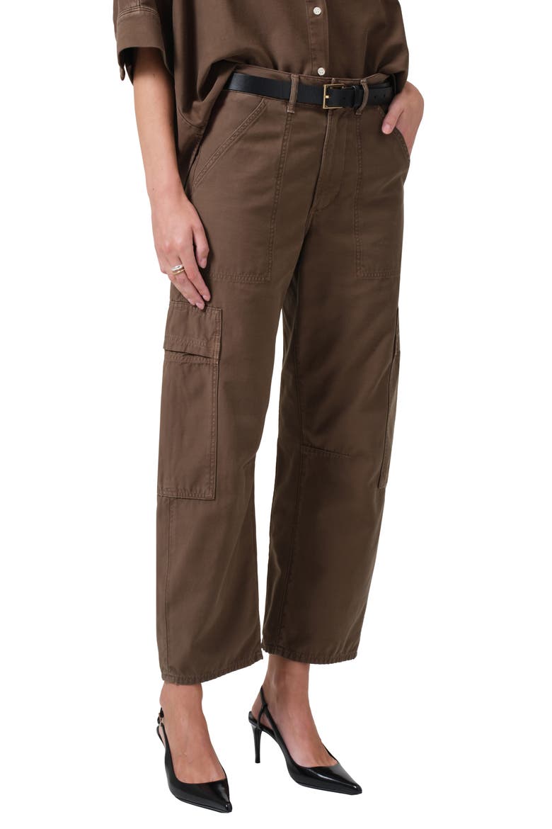 Marcelle Low Rise Barrel Cargo Pants, Alternate, color, COSTES