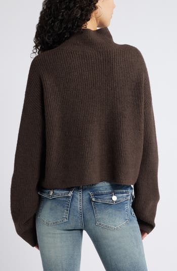 Oversize Cozy Mock Neck Sweater