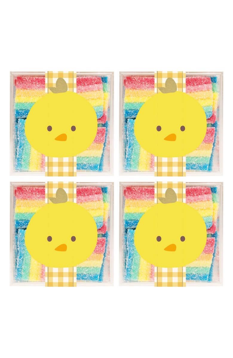 sugarfina Chick Set of 4 Sour Rainbows Candy Cubes, Main, color, 