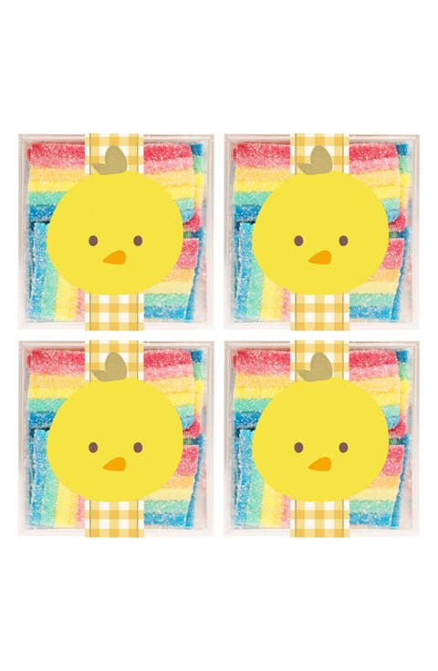Chick Set of 4 Sour Rainbows Candy Cubes