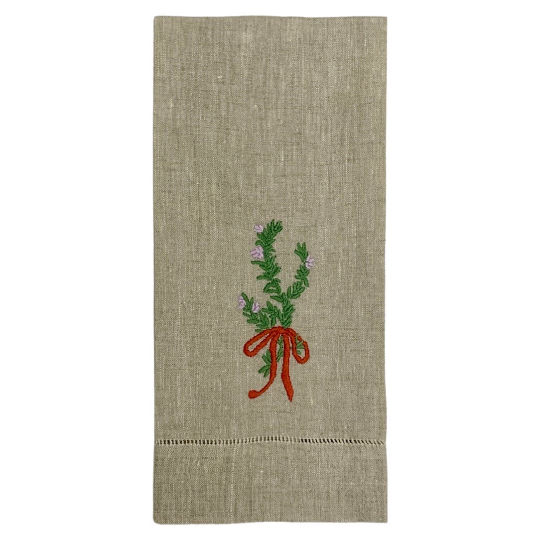 Maison d'Haiti Flora Collection Tea Towels in Green 