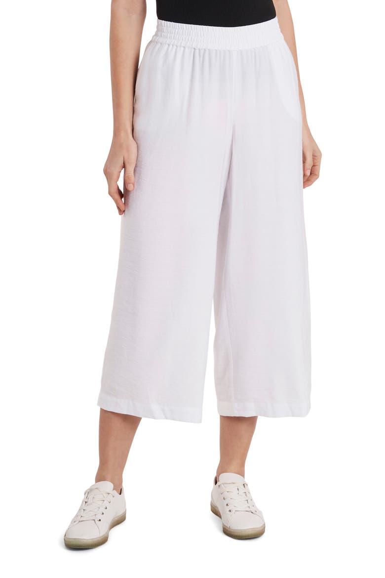 Rumple Satin Crop Wide Leg Pants, Alternate, color, ULTRA WHITE