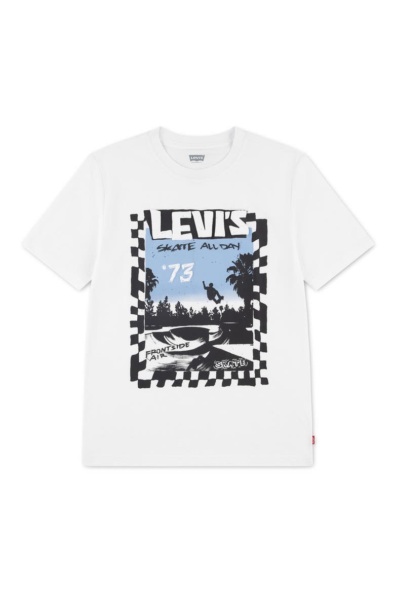 Kids' Catching Air Graphic T-Shirt, Main, color, BRIGHT WHITE