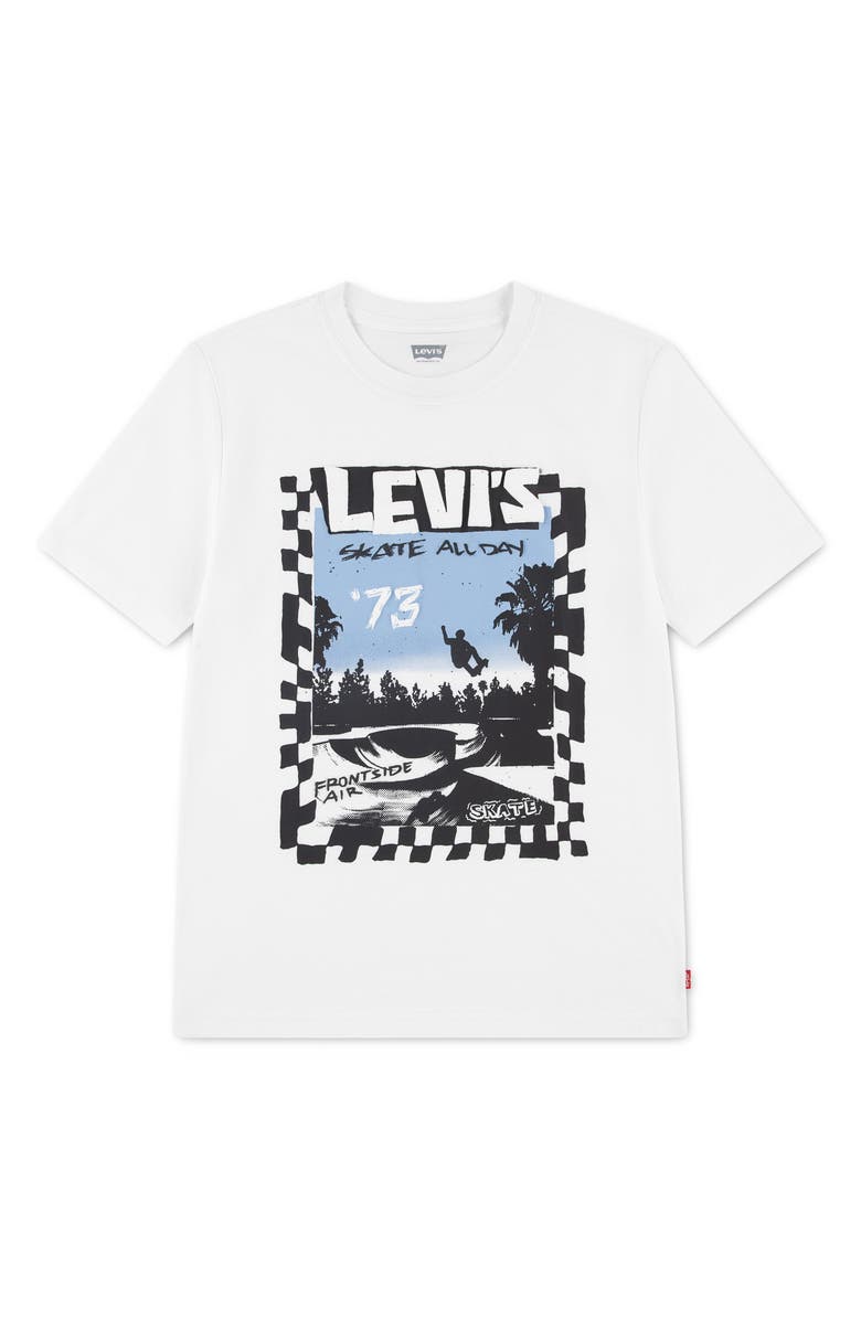 Levi's Kids' Catching Air Graphic T-Shirt, Main, color, Bright White