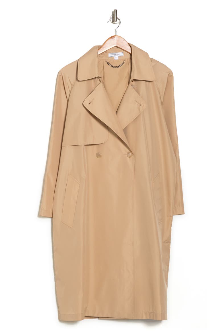 BELLE AND BLOOM Rain On Me Packable Trench Coat, Alternate, color, CAMEL