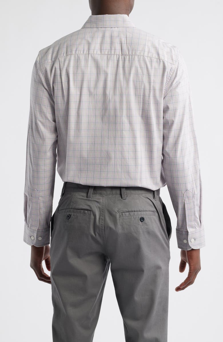 Pendleton Academy Check Pima Cotton Button-Up Shirt, Alternate, color, Grey Plaid