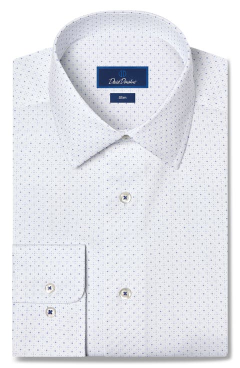 Slim Fit Micro Neat Stretch Dress Shirt