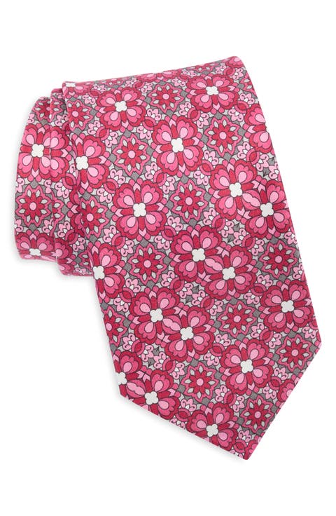 Floral Medallion Silk Tie
