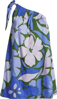 SUGARLIPS Dayana Floral Adley One-Shoulder Cotton Minidress