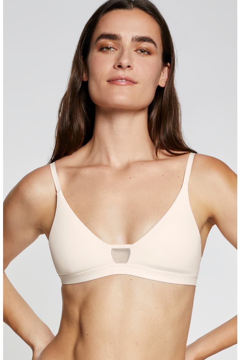 Limitless Wirefree Scoop Bra, Alternate, color, Ecru