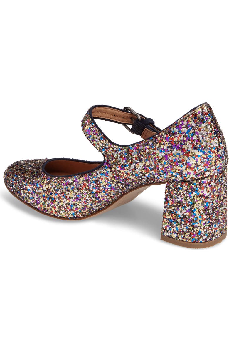 Madewell Zelda Glitter Mary Jane Pump, Alternate, color,