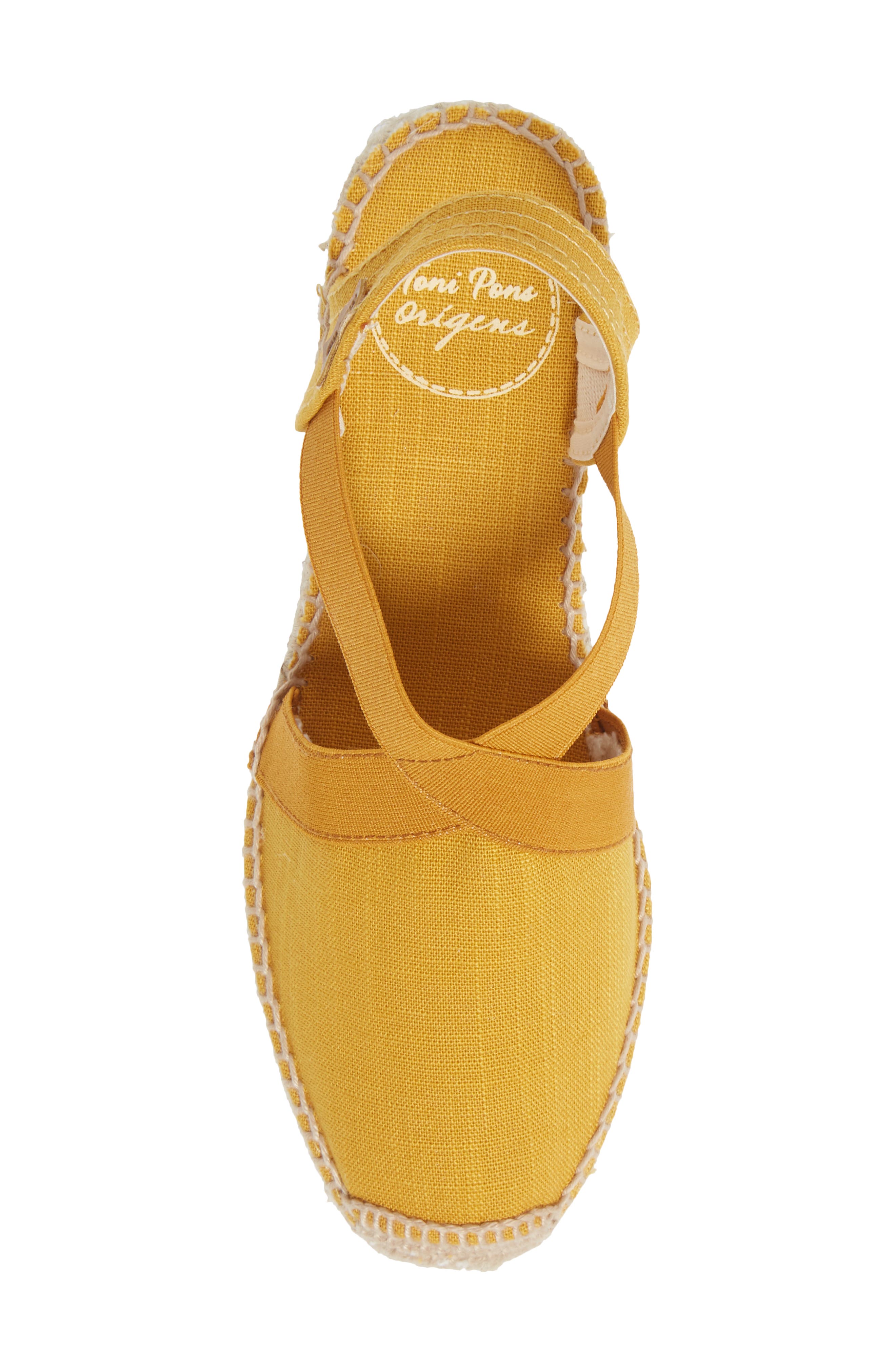 'Ter' Slingback Espadrille Sandal, Alternate, color, YELLOW FABRIC