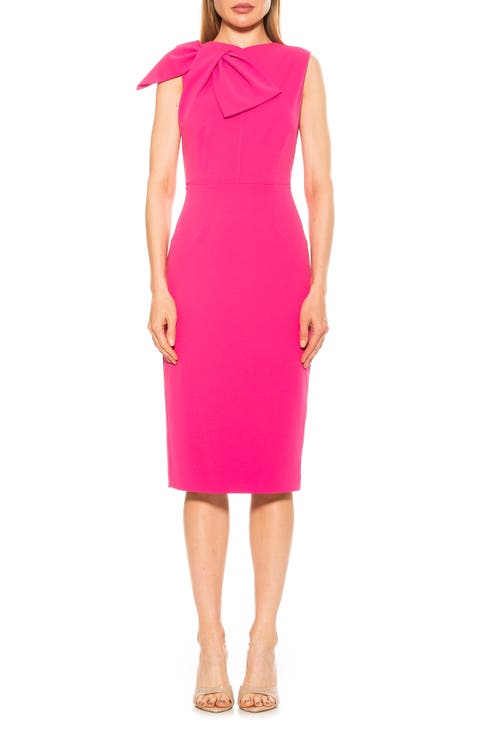Brigitta Bow Tie Bodice Midi Dress