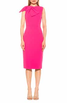 Alexia Admor Brigitta Bow Tie Bodice Midi Dress