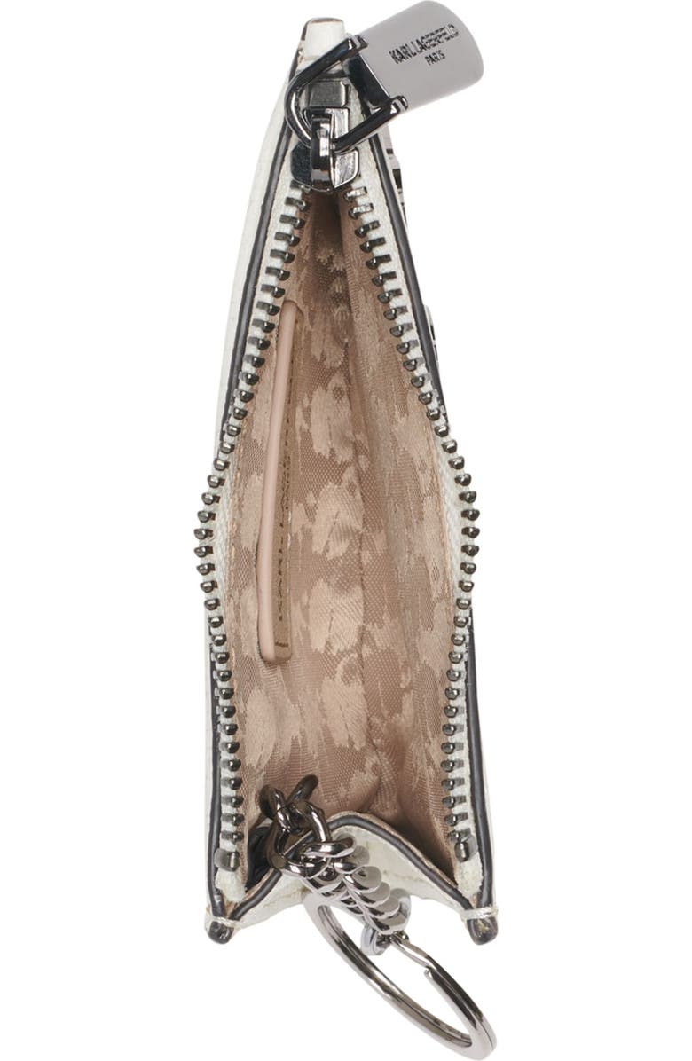 KARL LAGERFELD PARIS Karl Card Case, Alternate, color, White