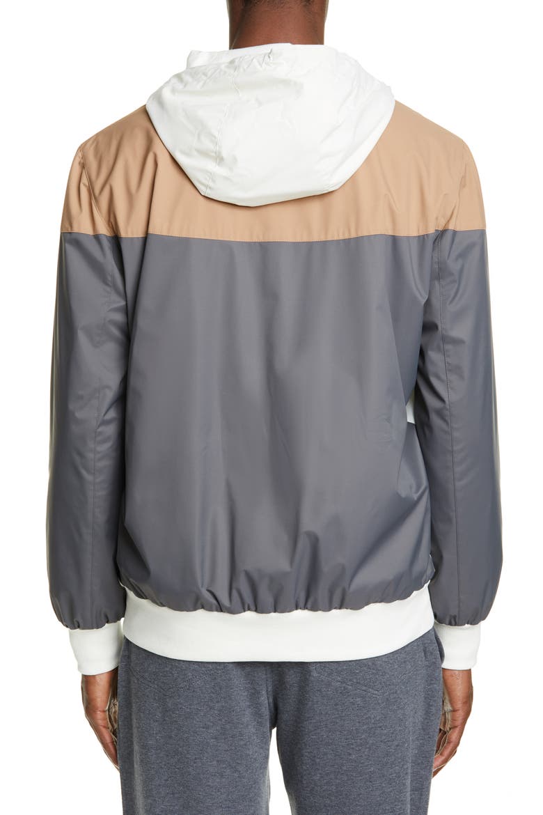 Colorblock Windbreaker, Alternate, color, OFF WHITE