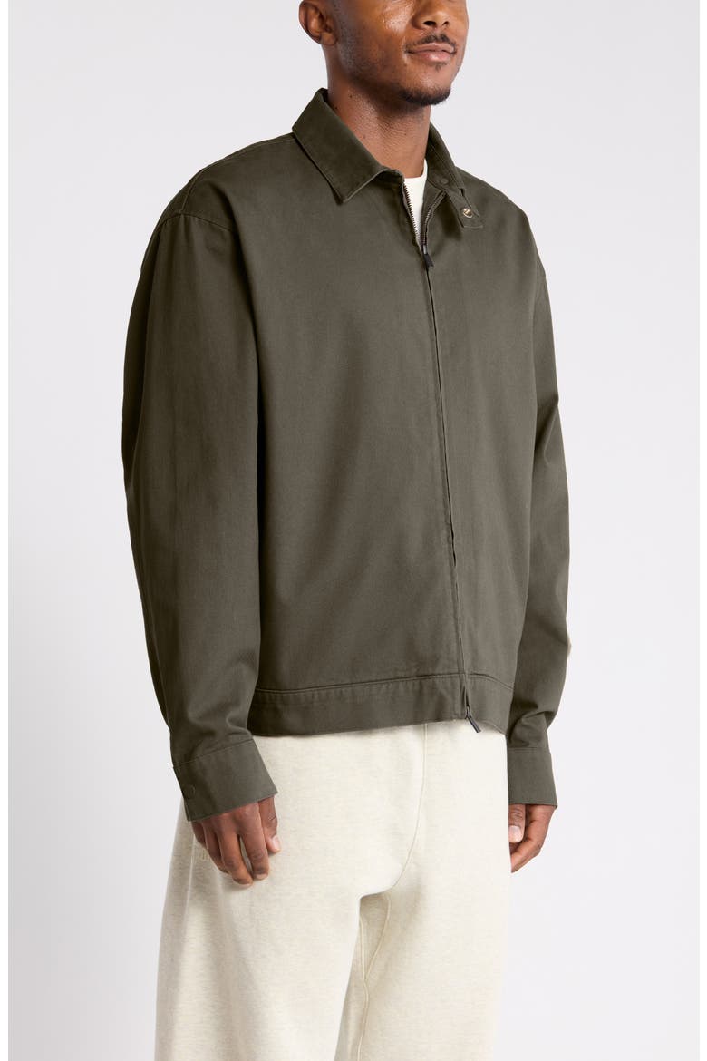 Cotton Twill Work Jacket, Alternate, color, MOSS