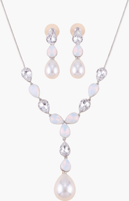 Modenaire Pearl Drop Necklace and Earrings Set