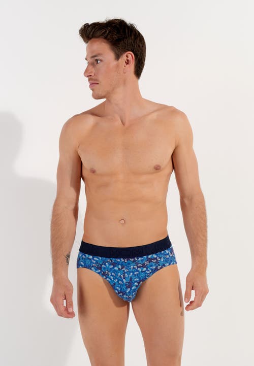 Hom Vibe Mini Briefs Ho1 In Blue Print