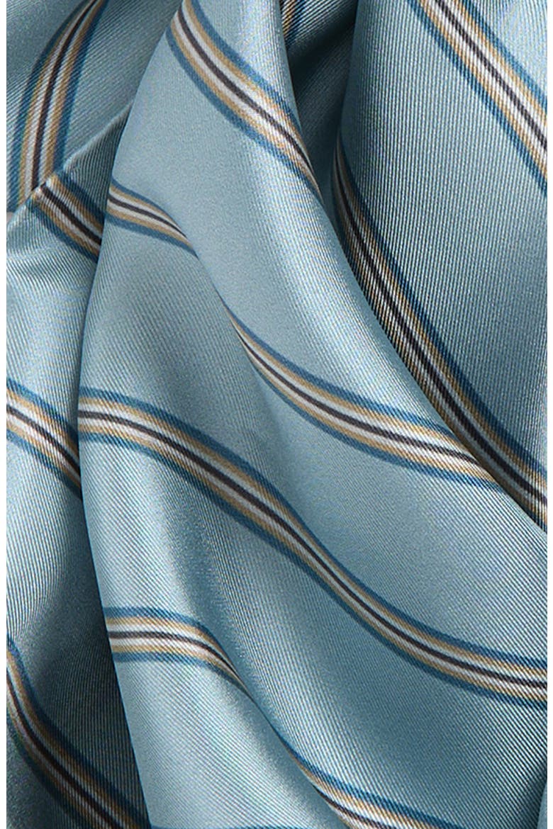 Stripe Silk Twill Scarf, Alternate, color, DEL MAR