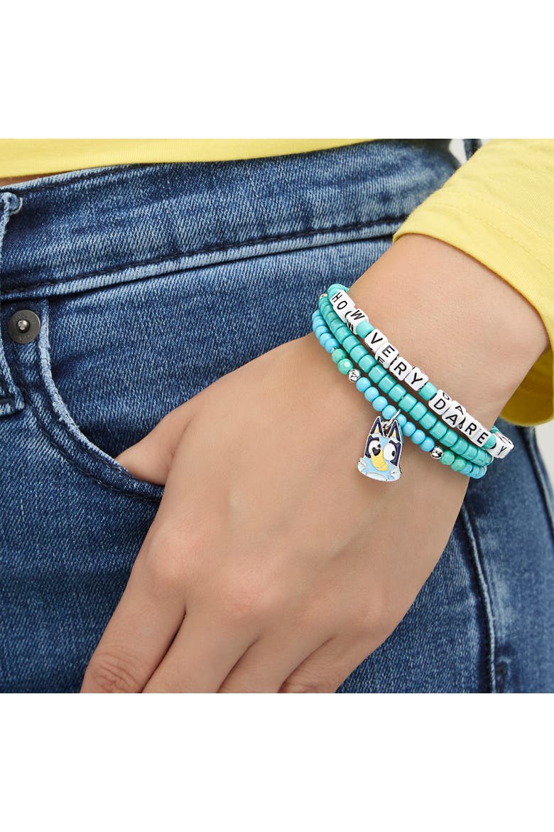 Fashion Stretch Bracelet Set, 6 Count, Alternate, color, Pink/Blue