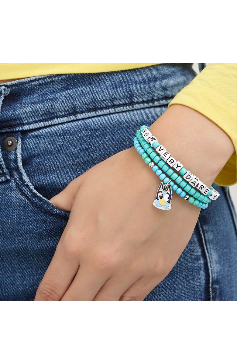 BLUEY Fashion Stretch Bracelet Set, 6 Count, Alternate, color, Pink/Blue