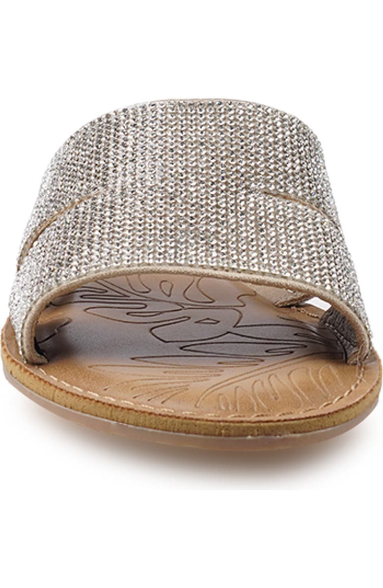 ROCK AND CANDY Double Cutout Crystal Slide Sandal, Alternate, color, Beige