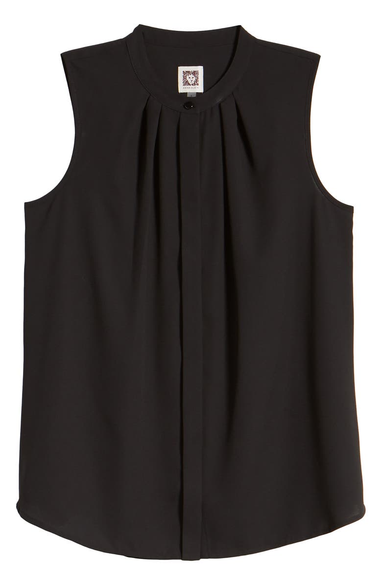 Anne Klein Pleated Sleeveless Top, Alternate, color,