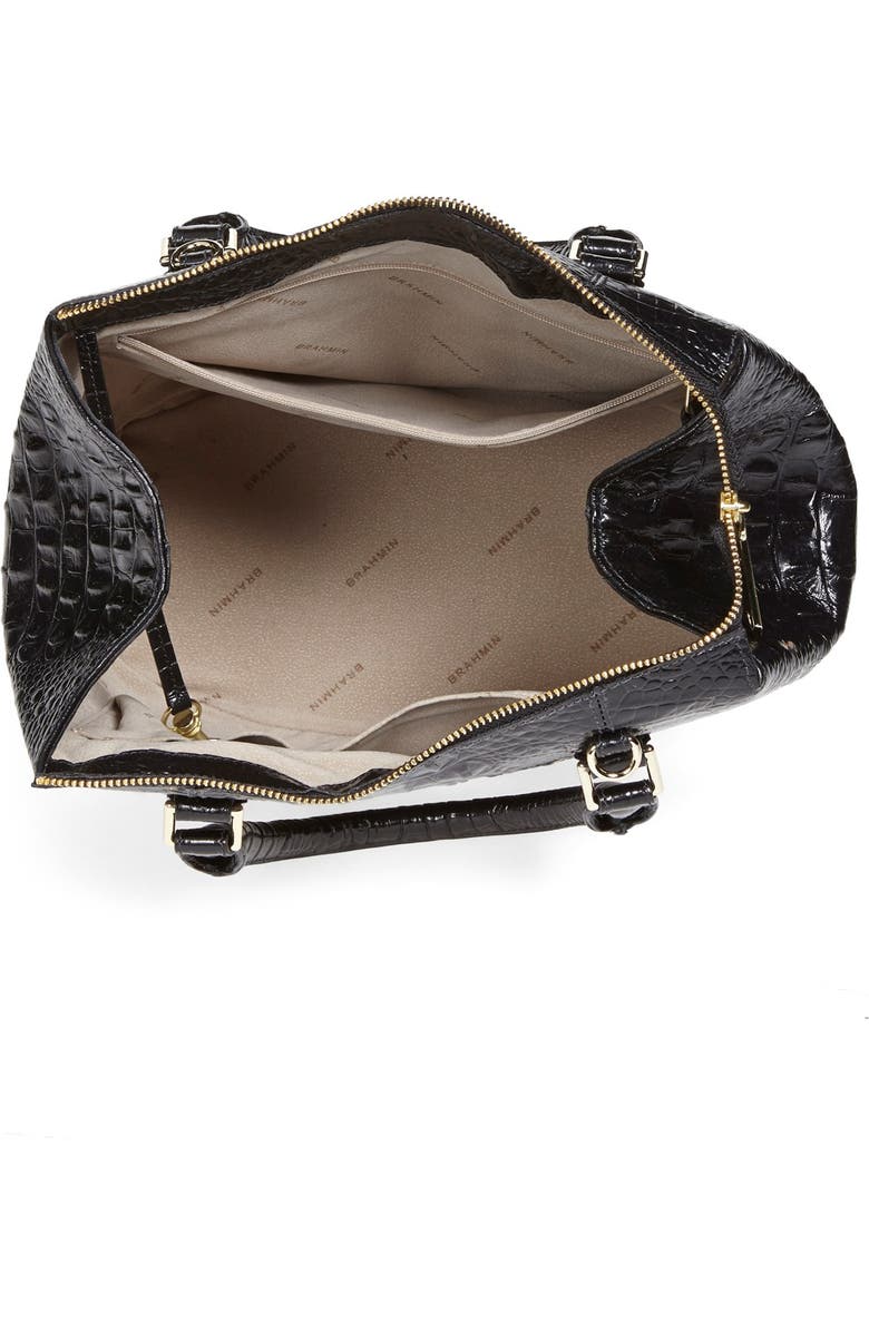 Brahmin 'West Lake' Croc Embossed Satchel, Alternate, color,