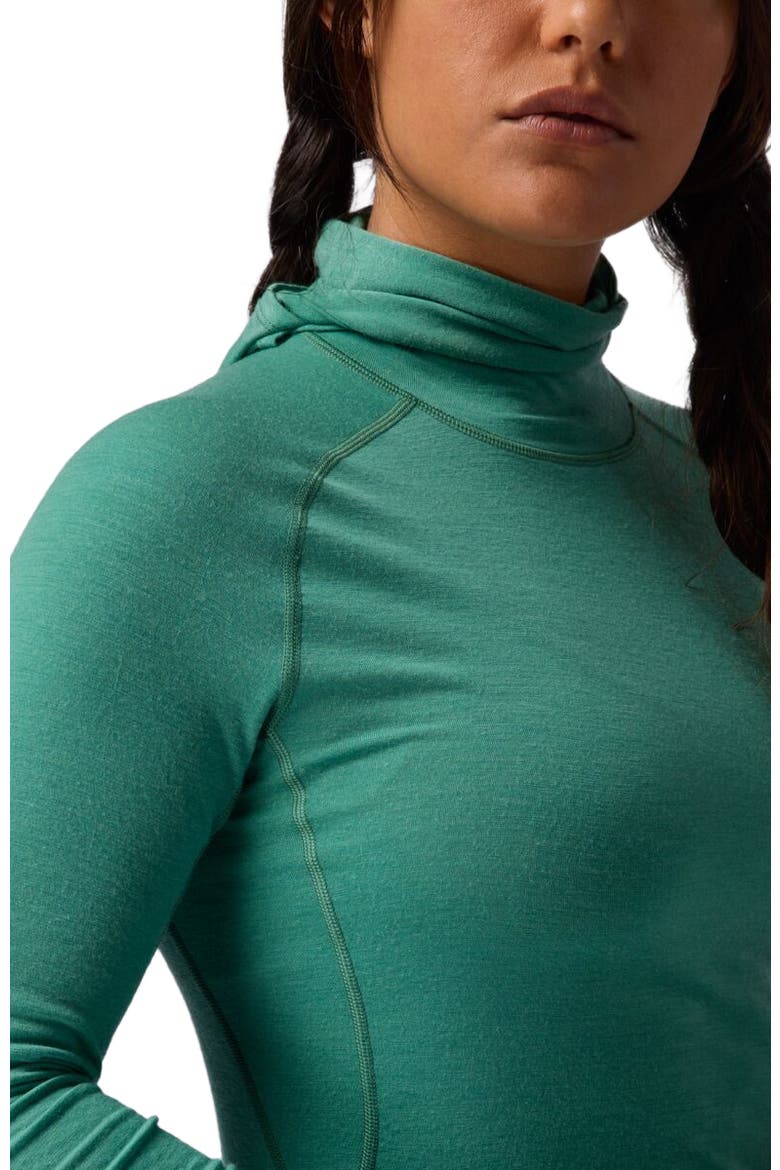 Cedars Rws Merino Lt-Wt Baselayer Balaclava Top - Women's, Alternate, color, Gearhead Green